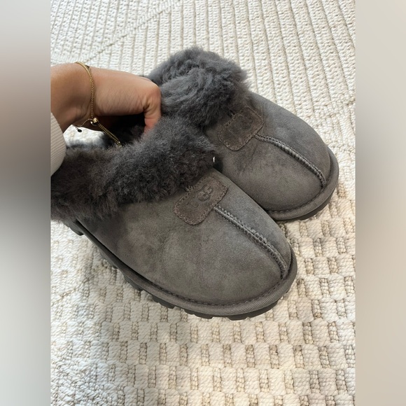 UGG Women's Coquette Slip On Slide Slippers in Grey - Picture 2 of 8